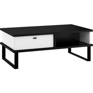 Konferenční stolek ORSOLA 2SP, černá/bílá obraz