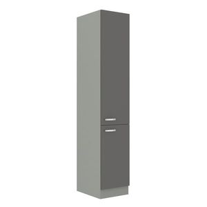 AVERNA, skříňka vysoká 40 DK-210 2F, korpus: platinově šedá, dvířka: šedý lesk obraz