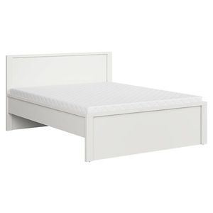 LOBATES vyšší postel 160x200 cm, bílá/bílý mat, 5 let záruka obraz