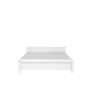 LOBATES postel 160x200 cm, bílá/bílá matná bez roštu, 5 let záruka obraz