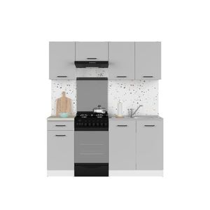 Kuchyně JAMISON 120/170 cm bez pracovní desky, bílá/světle šedý lesk obraz