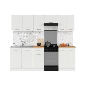 Kuchyně JAMISON 180/230 cm bez pracovní desky, bílá/bílá křída lesk obraz