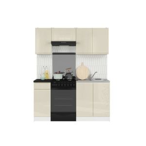 Kuchyně JAMISON 120/180 cm bez pracovní desky, bílá/vanilka lesk obraz