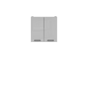 JAMISON, skříňka horní 80 cm, bílá/světle šedý lesk obraz