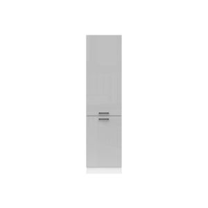 JAMISON, skříňka 195 cm, pravá, bílá/světle šedý lesk obraz