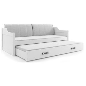 BMS Dětská postel s přistýlkou ​​DAWID | 200x90 cm | bílá/bílá | smontovaná obraz