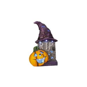 PROHOME - Hrob Halloween s dýní LED obraz