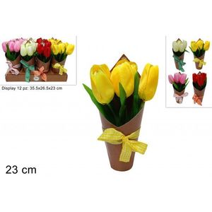 PROHOME - Kytice umělá - tulipány různé barvy obraz