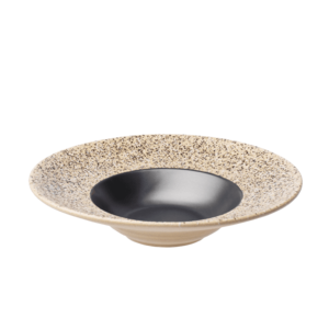 Talíř na těstoviny / Gourmet 27 cm – Gaya RGB Sand černý matný obraz