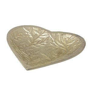 Zlatá kovová mistička ve tvaru srdce Fancy Heart - 11*11*1, 5 cm P830685 obraz