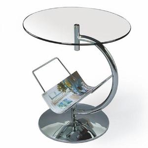 Konferenční stolek Alma průhledná/chrom obraz