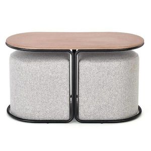 Konferenční stolek Pampa ořech/popelavě šedá/černá obraz