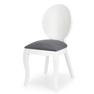 Židle Verdi dřevo/látka bílá/šedá 50x55x90 obraz