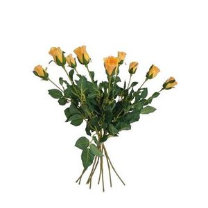 Umělá květina poupě Růže žlutá, 64 cm, 9 ks obraz