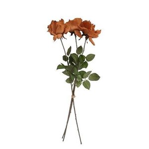 Umělá květina Růže měděná, 74 cm, 3 ks obraz
