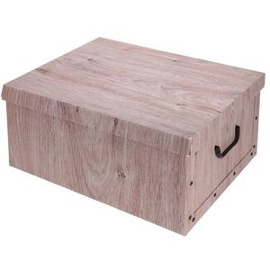 Úložný box s víkem Wood, přírodní obraz