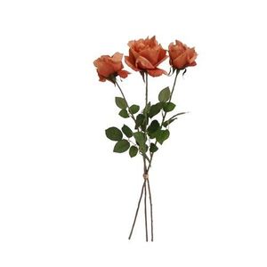 Umělá květina Růže oranžová, 74 cm, 3 ks obraz