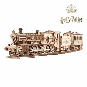 Ugears 3D dřevěné mechanické puzzle Harry Potter Bradavický expres obraz