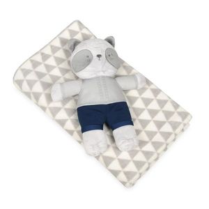 Babymatex Dětská deka šedá s plyšákem medvídek, 75 x 100 cm obraz