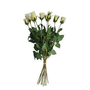 Umělá květina poupě Růže bílá, 64 cm, 9 ks obraz