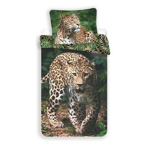 Jerry Fabrics Bavlněné povlečení Leopard green, 140 x 200 cm, 70 x 90 cm obraz