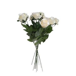 Umělá kytice Růží bílá, 67 cm, 12 ks obraz