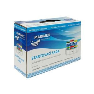 Marimex AquaMar chemický set Start – 11307010; AquaMar Shock Chlor 0, 9kg, AquaMar Triplex MINI 0, 9kg, AquaMar pH minus 1, 35kg, Tabletový tester na pH a Chlor obraz