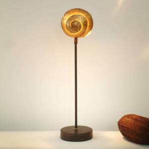 Holländer Stolní lampa Šnek zlatý ze železa obraz