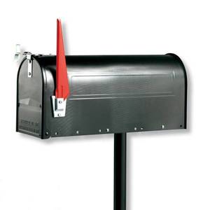 Burgwächter U.S. Mailbox s otočným praporkem, černá obraz