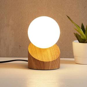 NOWA GmbH Stolní lampa LED Alisa, s dřevěnou nohou obraz