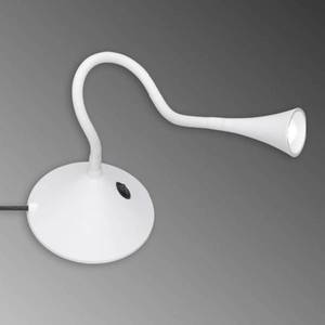 Reality Leuchten Flexibilní stolní lampa LED Viper v bílé obraz