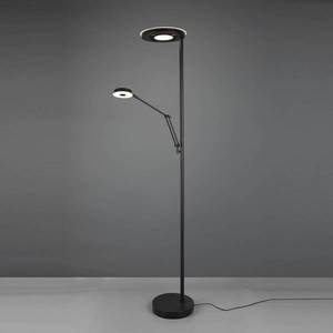 Trio Lighting LED stojací lampa Barrie se čtecím světlem černá obraz