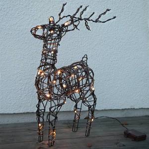 STAR TRADING LED venkovní dekorace Deer, baterie, ratan, hnědá obraz