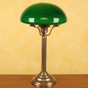 Berliner Messinglampen Mosazná stolní lampa Hari, zelené stínidlo obraz