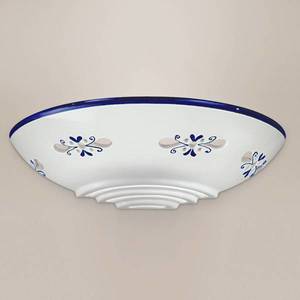 Cremasco Nástěnné světlo Bassano z keramiky, přilehlé modré obraz