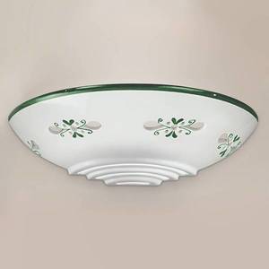Cremasco Nástěnné světlo Bassano z keramiky přilehlé zelené obraz