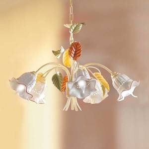Ceramiche Závěsné světlo Flora florentinský styl 5zdrojové obraz