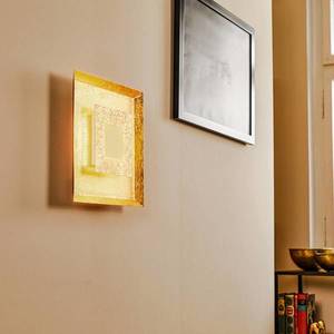 Eco-Light LED nástěnné světlo Window, 32x32 cm, zlatá obraz