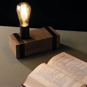 Eco-Light Stolní lampa Texas dřevo, jeden zdroj obraz