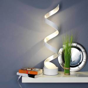 Eco-Light LED stolní lampa Helix, výška 66 cm, bílá stříbrná obraz