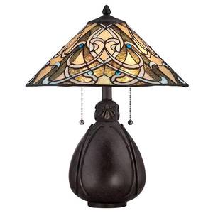 QUOIZEL Stolní lampa India v designu Tiffany obraz