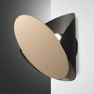 Fabas Luce LED nástěnné světlo Shield, stmívač, černá-zlatá obraz