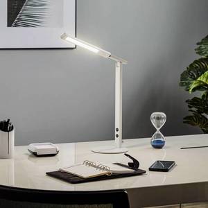 Fabas Luce LED stolní lampa Ideal se stmívačem, bílá obraz