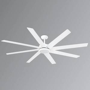 FARO BARCELONA LED stropní ventilátor s osmi křídly Century bílý obraz