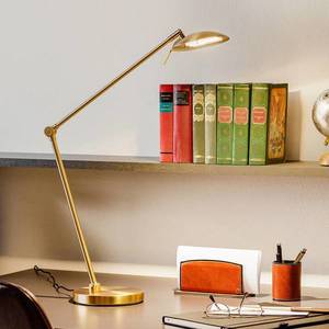 Knapstein Stmívatelná stolní lampa LED Beatrice mosaz matná obraz