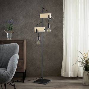 Lindby Lindby Asya stojací lampa, dřevo, černá obraz
