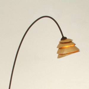 Holländer Stojací lampa Snail, 1 zdroj, hnědo-zlatá obraz