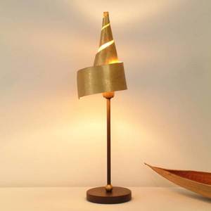 Holländer Zlatá stolní lampa ZAUBERHUT s kovovým stínidlem obraz
