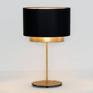 Holländer Stolní lampa Mattia, ovál, dvojitá, černá/zlatá obraz