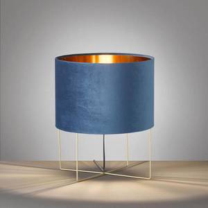 FISCHER & HONSEL Stolní lampa Aura, samet, výška 43 cm, modrá obraz